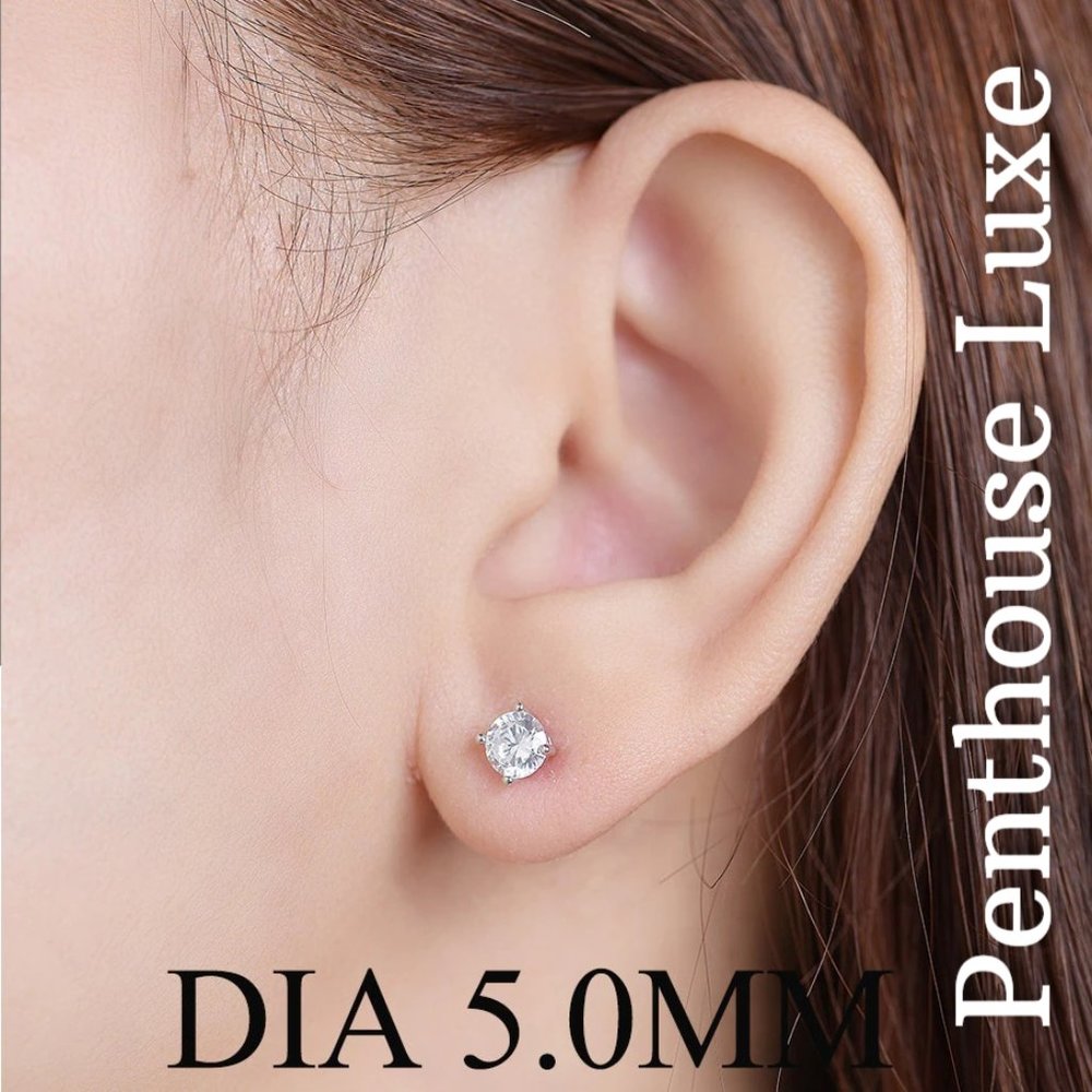 SOLID 925 Sterling Silver Hypoallergenic Stud Set - Picture 3 of 8